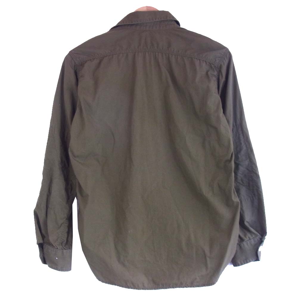 Engineered Garments エンジニアードガーメンツ コットン 山ポケット 猫目ボタン ワーク 長袖シャツ カーキ系 XS【中古】