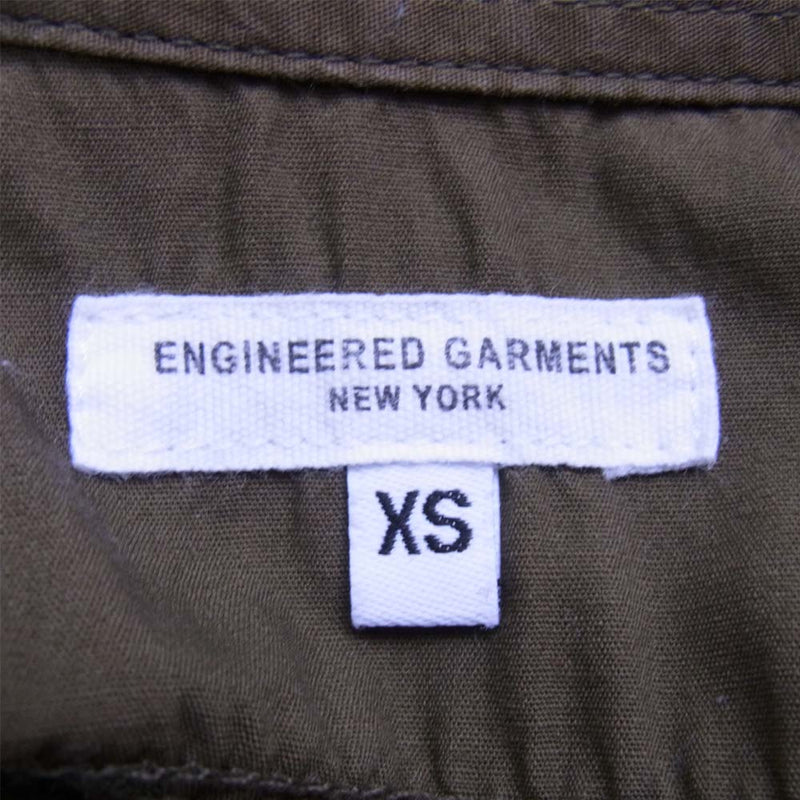 Engineered Garments エンジニアードガーメンツ コットン 山ポケット 猫目ボタン ワーク 長袖シャツ カーキ系 XS【中古】