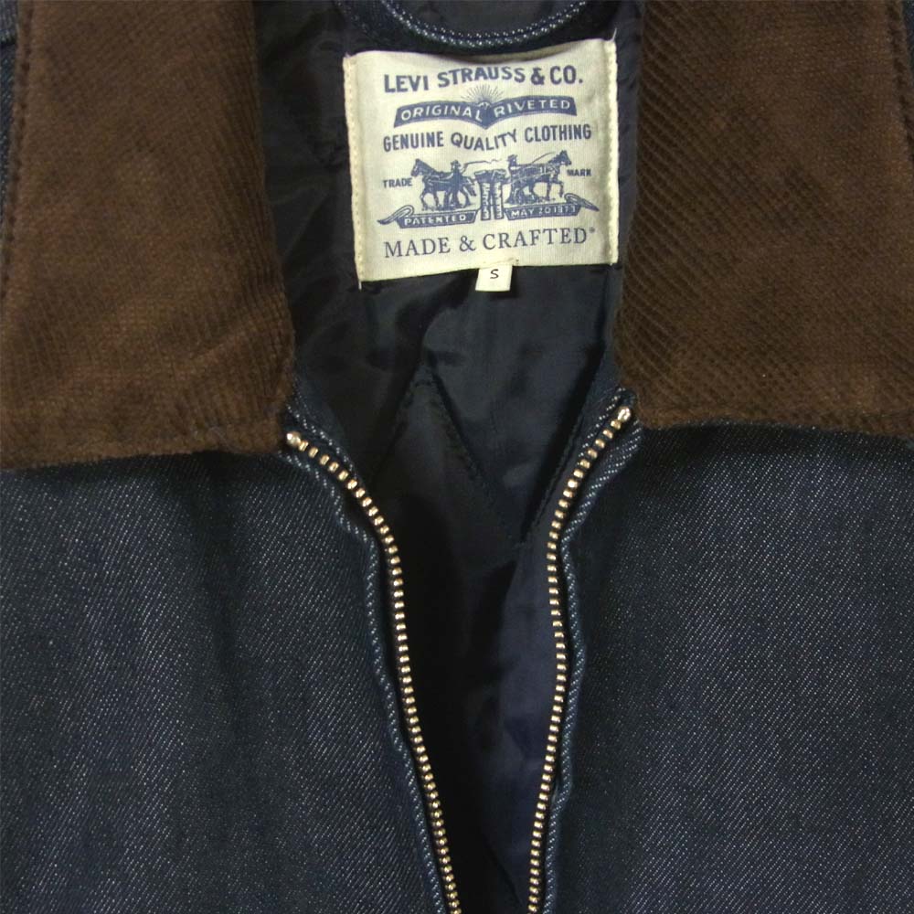 Levi's リーバイス 21262-0001 MADE & CRAFTED QUILTED ZIP JACKET TRAVERSE ジップ デニム ジャケット インディゴブルー系 S【美品】【中古】