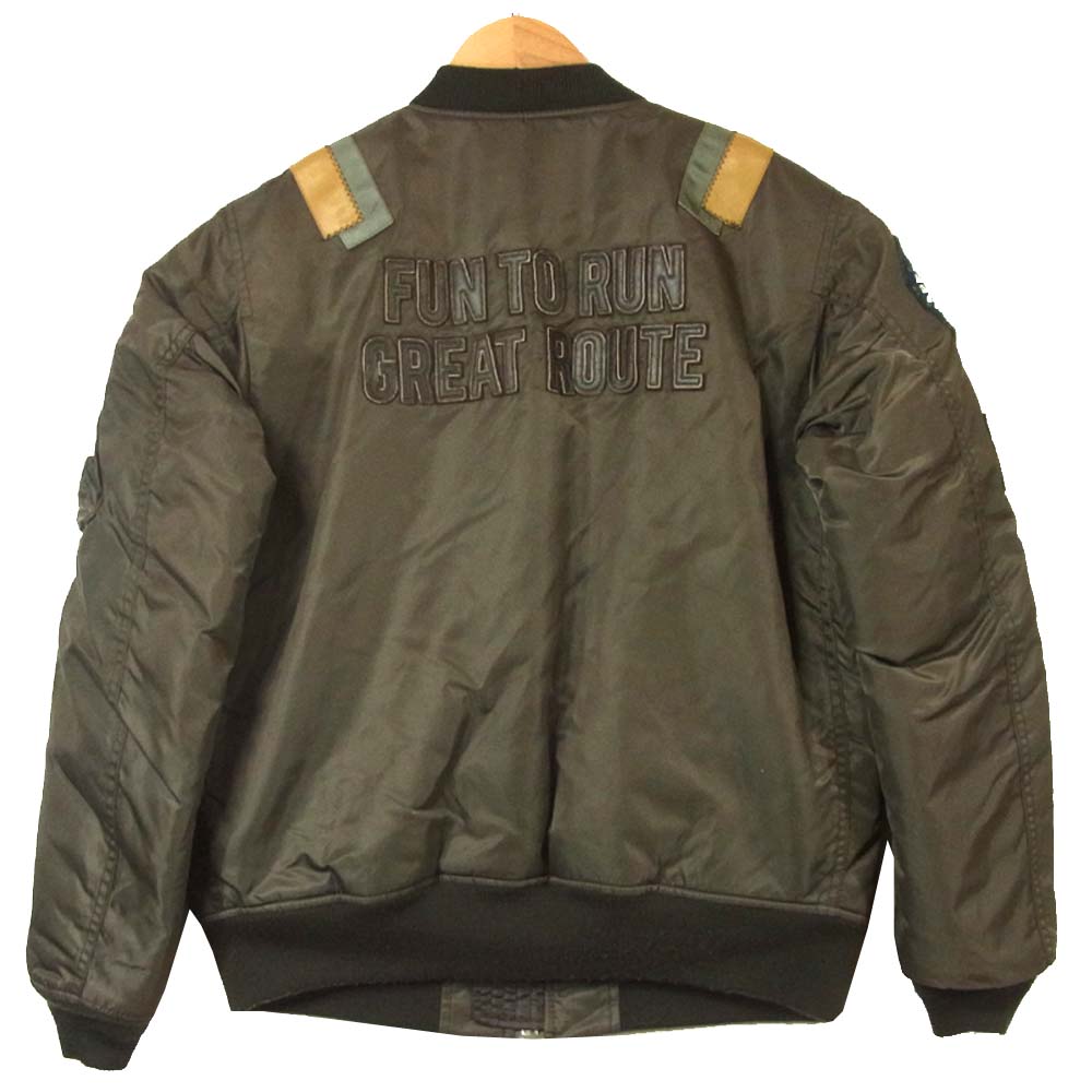 AVIREX アヴィレックス 6122043 MA-1 WAPPEN MODIFIED フライト ジャケット カーキ系 L【中古】