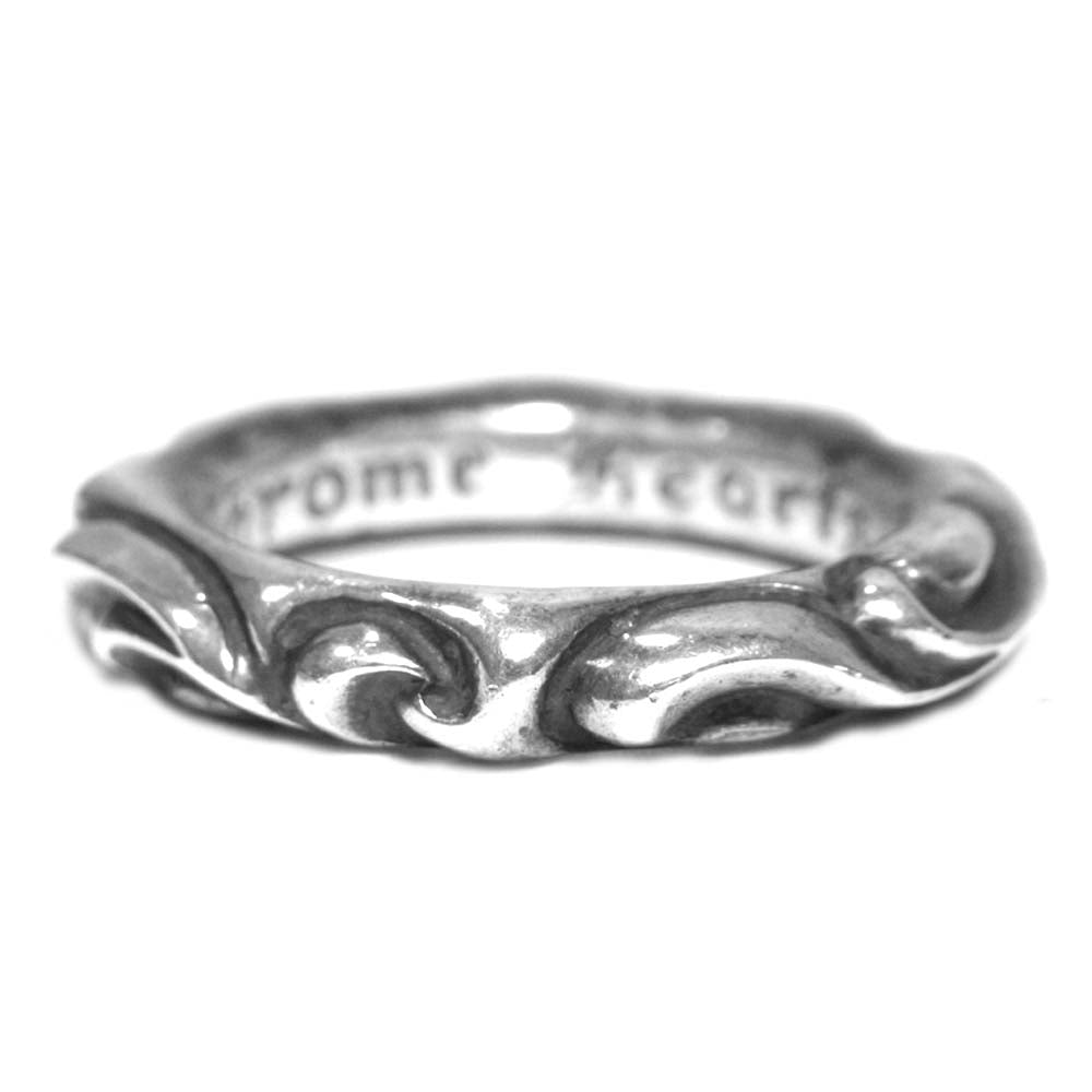 CHROME HEARTS クロムハーツ（原本無） SCRL BAND スクロール バンド リング シルバー系 実寸14号【中古】