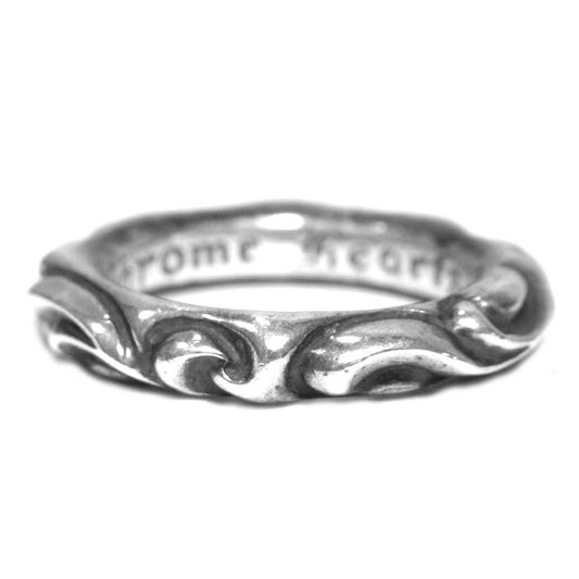 CHROME HEARTS クロムハーツ（原本無） SCRL BAND スクロール バンド リング シルバー系 実寸14号【中古】