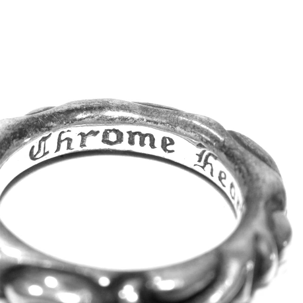 CHROME HEARTS クロムハーツ（原本無） SCRL BAND スクロール バンド リング シルバー系 実寸14号【中古】