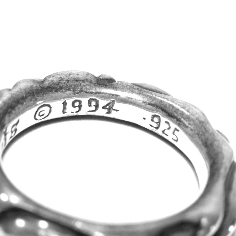 CHROME HEARTS クロムハーツ（原本無） SCRL BAND スクロール バンド リング シルバー系 実寸14号【中古】
