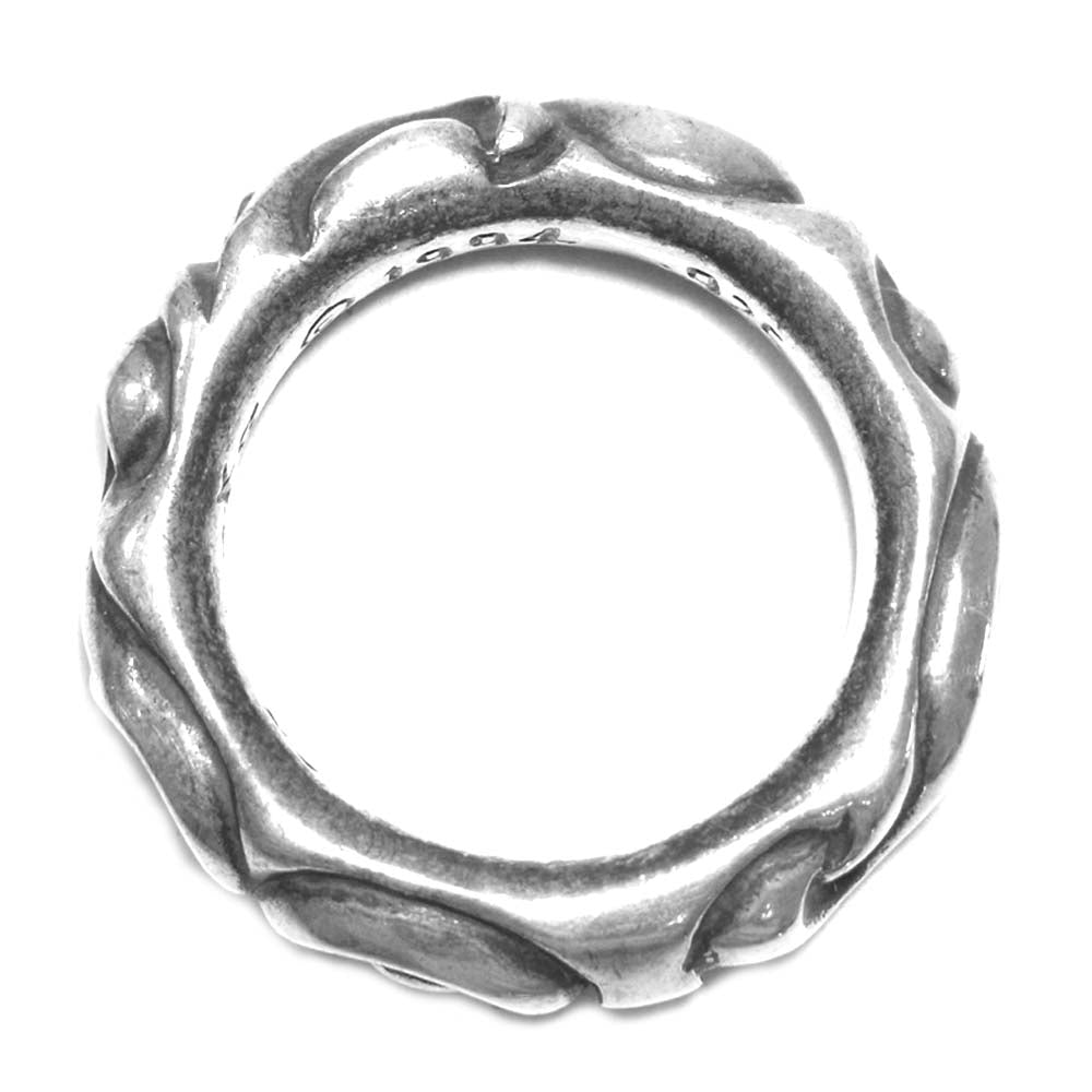 CHROME HEARTS クロムハーツ（原本無） SCRL BAND スクロール バンド リング シルバー系 実寸14号【中古】