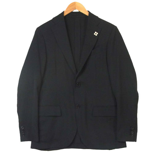 LARDINI ラルディーニ ブートニエール イージー パッカブル スーツ セットアップ ダークネイビー系 44【中古】