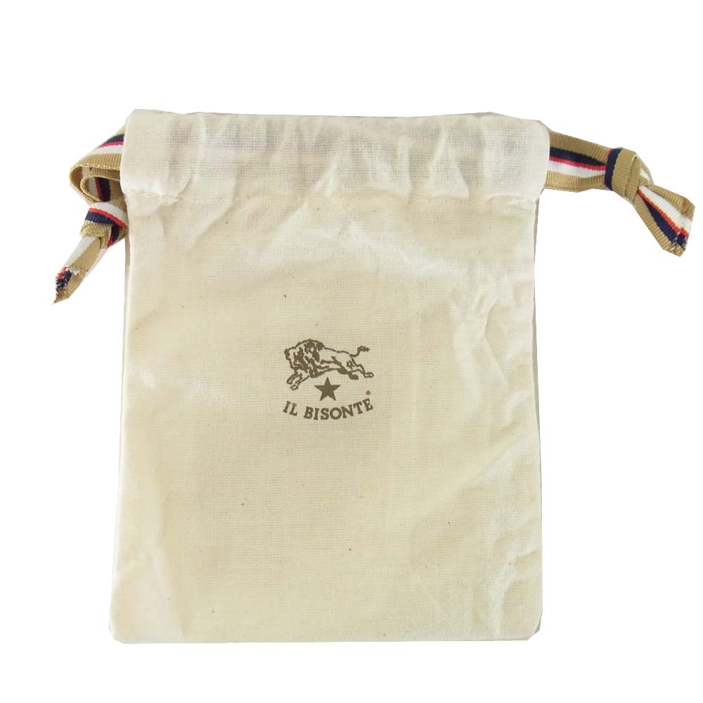 IL BISONTE イルビゾンテ C0940 レザー スエード 三つ折り 財布 ウォレット ブラック系【中古】