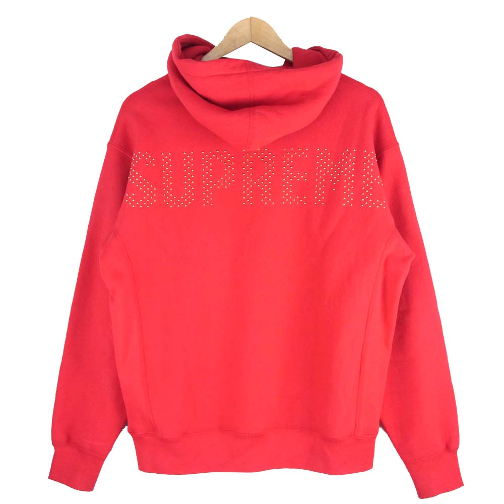Supreme シュプリーム 18SS Studded Hooded Sweatshirt スタッズロゴスウェットパーカー レッド系 S【中古】
