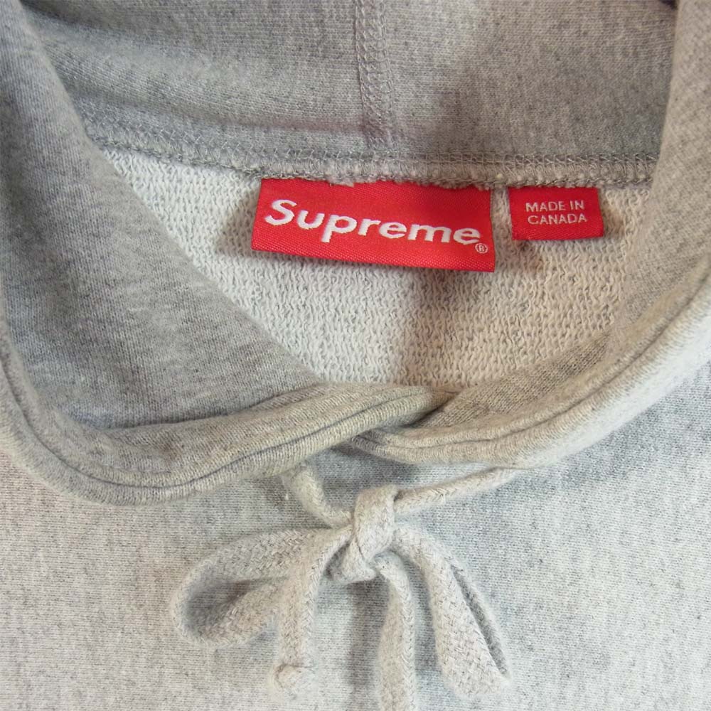 Supreme シュプリーム 15SS Classic Logo Hooded Sweatshirt ロゴ スウェット グレー系 S【中古】