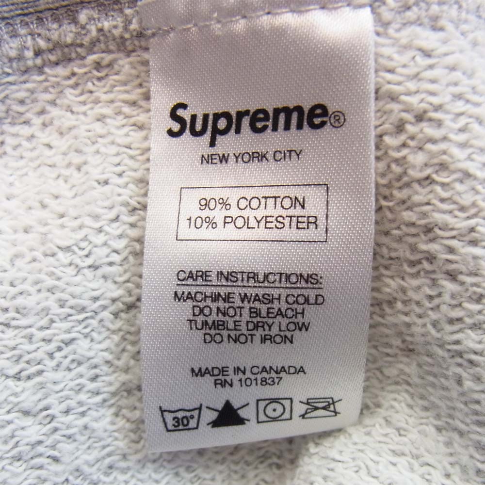 Supreme シュプリーム 15SS Classic Logo Hooded Sweatshirt ロゴ スウェット グレー系 S【中古】