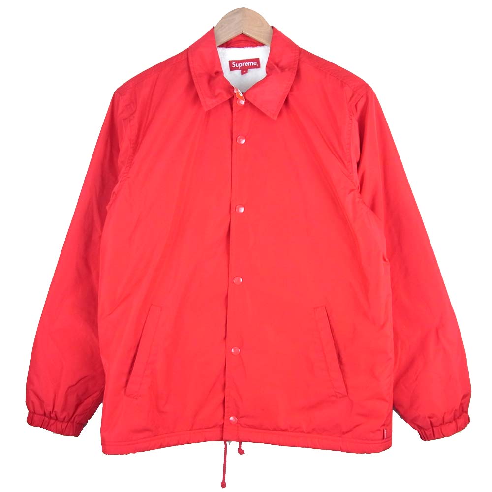 Supreme シュプリーム 16AW Old English coach jacket オールド イングリッシュ コーチ レッド系 S【中古】