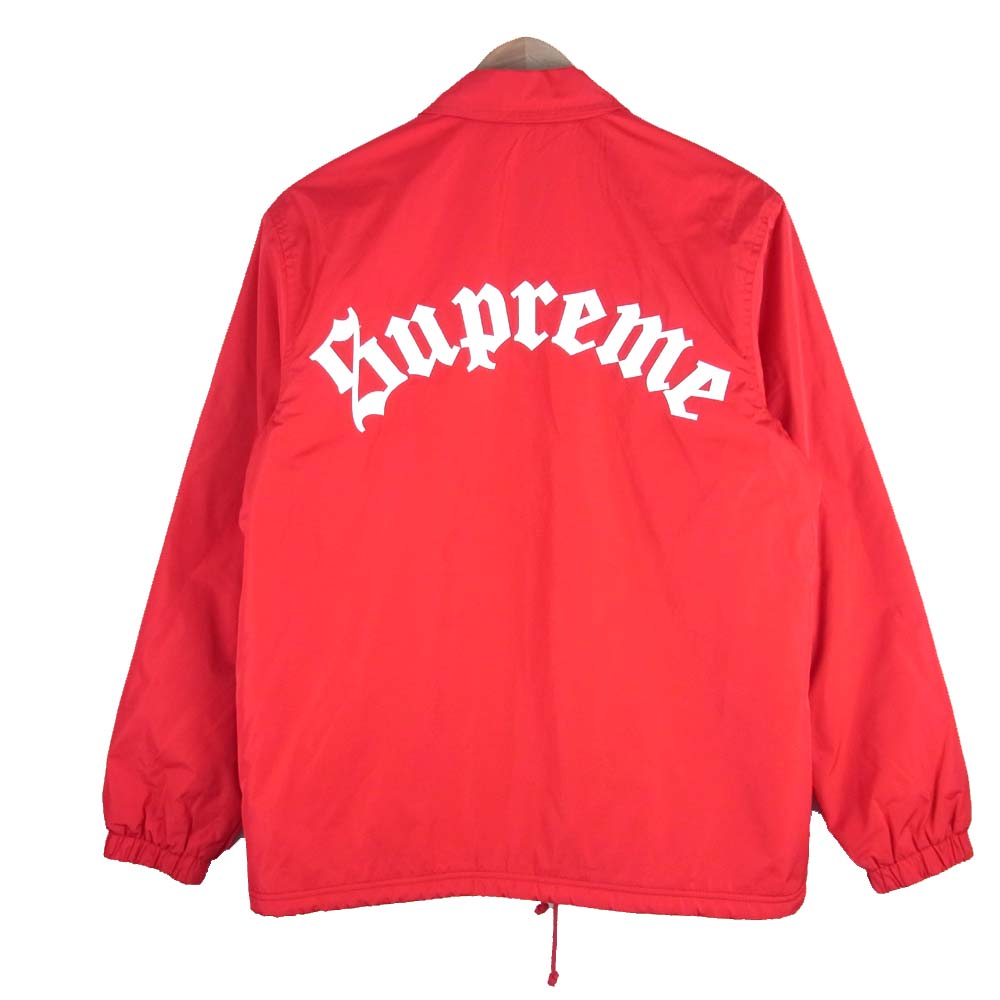 Supreme シュプリーム 16AW Old English coach jacket オールド イングリッシュ コーチ レッド系 S【中古】