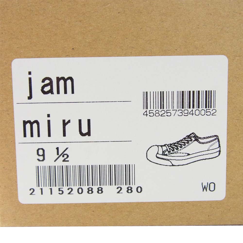 トーストフットアンドアイギア jam miru ジャム キャンバス ローカット スニーカー ブラウン系 9 1/2【新古品】【未使用】【中古】