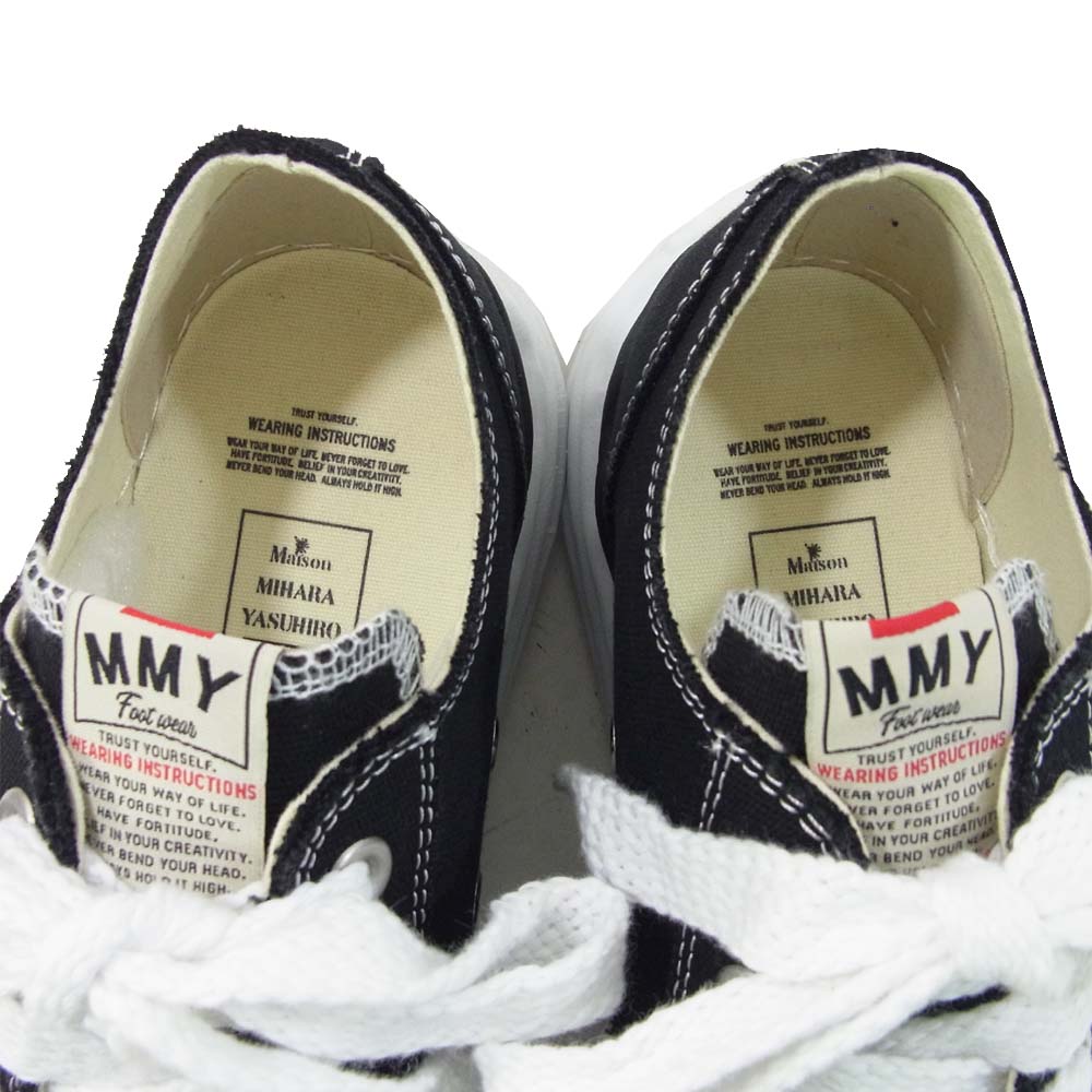 MIHARA YASUHIRO ミハラヤスヒロ A01FW702 オリジナルソール キャンバス ローカット スニーカー ブラック系 43【新古品】【未使用】【中古】