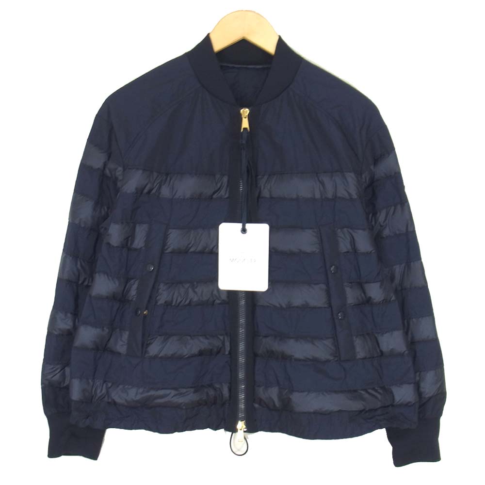 MONCLER モンクレール BRULEE ブリュレ パネル ダウン ジャケット ネイビー系 1【中古】