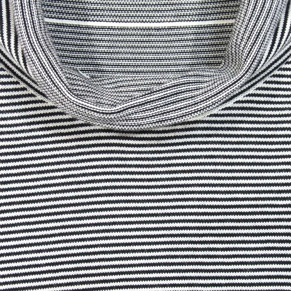 MAISON MARGIELA メゾンマルジェラ 18ss タートルネック ボーダー ニット ホワイト×ブラック系 M【中古】