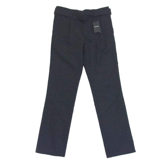 SAINT LAURENT サンローラン 483927 18SS  ベルト スラックス ブラック系 48【新古品】【未使用】【中古】