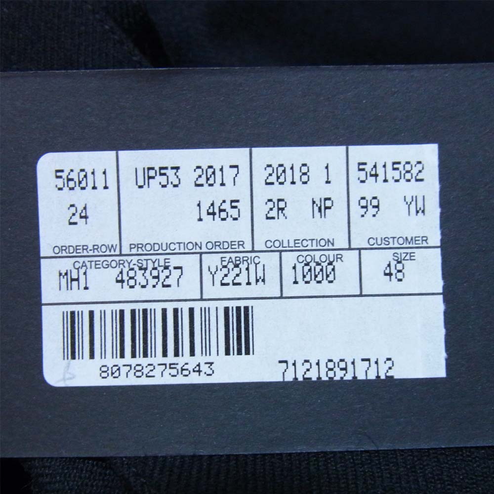 SAINT LAURENT サンローラン 483927 18SS  ベルト スラックス ブラック系 48【新古品】【未使用】【中古】