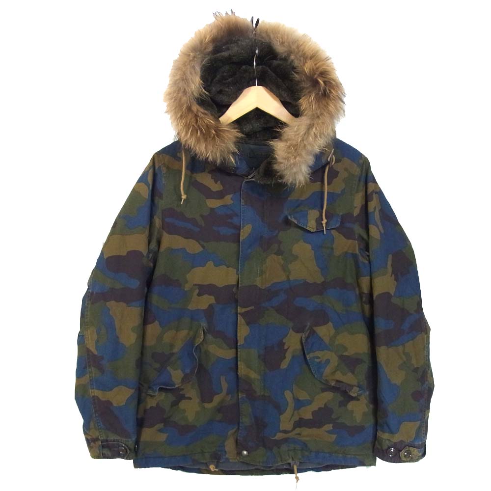 Johnbull ジョンブル 迷彩 カモフラ ショート モッズ コート ブルー系 M【中古】