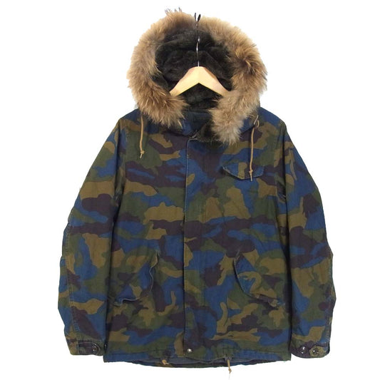 Johnbull ジョンブル 迷彩 カモフラ ショート モッズ コート ブルー系 M【中古】