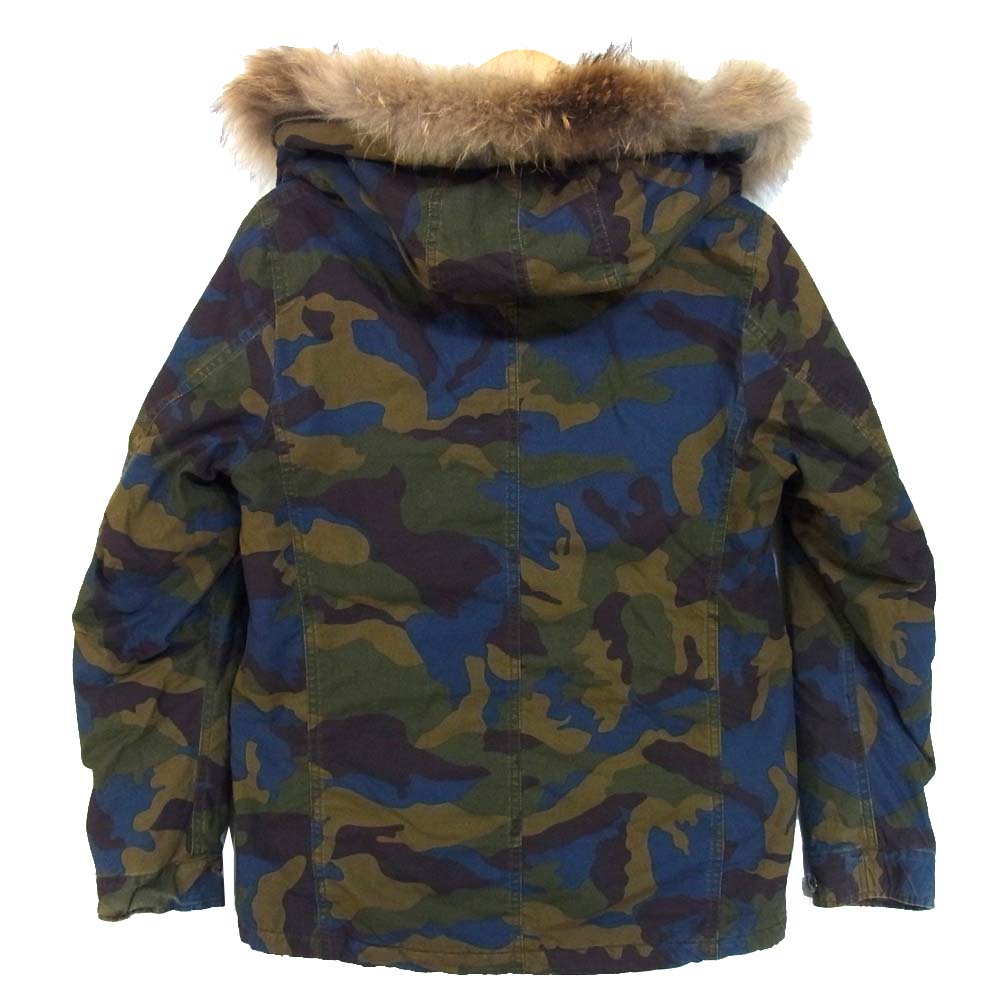 Johnbull ジョンブル 迷彩 カモフラ ショート モッズ コート ブルー系 M【中古】