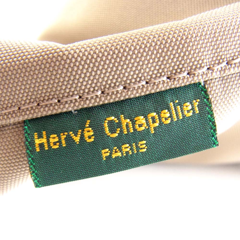 Herve Chapelier エルベ・シャプリエ GRL別注 Mini pochette ショルダー バッグ ベージュ系【美品】【中古】