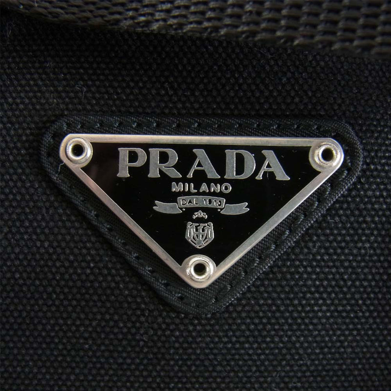 PRADA プラダ V152 三角ロゴプレート ナイロン リュック ブラック系 ...