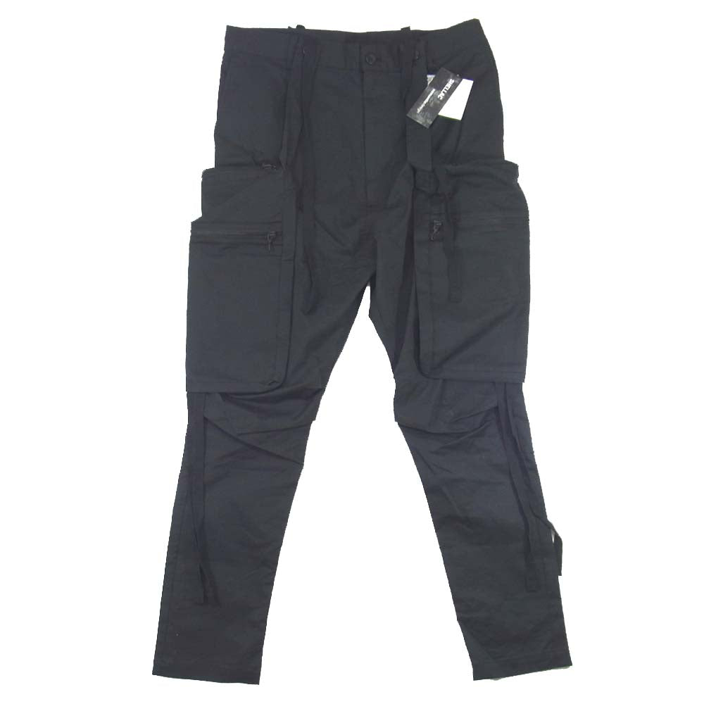 SHELLAC シェラック × semanticdesign 510352 デタッチャブルサイドポケット ミリタリー カーゴ パンツ ブラック系 XL【新古品】【未使用】【中古】