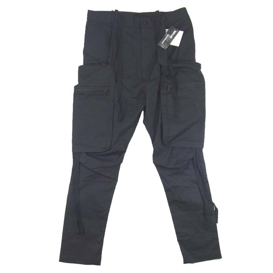 SHELLAC シェラック × semanticdesign 510352 デタッチャブルサイドポケット ミリタリー カーゴ パンツ ブラック系 XL【新古品】【未使用】【中古】