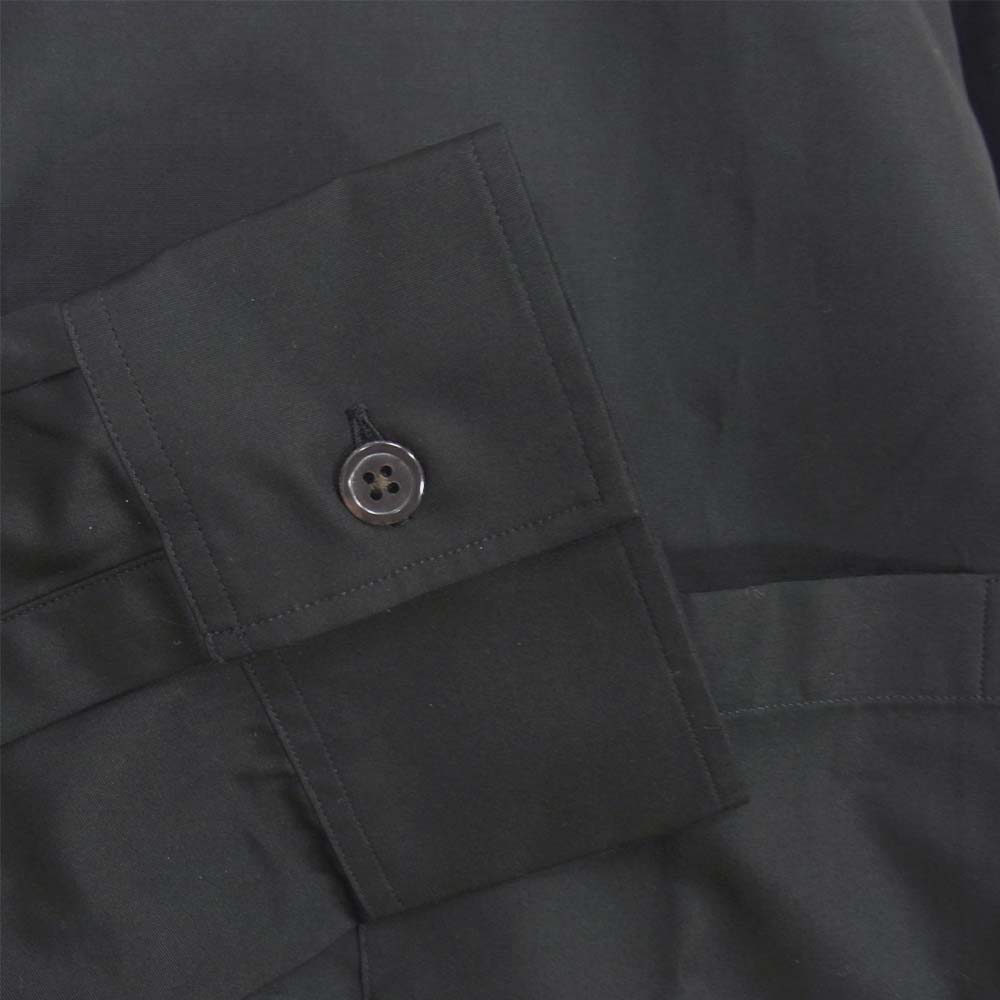 Yohji Yamamoto ヨウジヤマモト S'yte UV-B59-080-2 ブロード レギュラーカラー ロング 長袖シャツ ブラック系 3【新古品】【未使用】【中古】