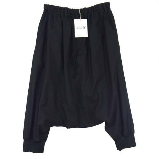Yohji Yamamoto ヨウジヤマモト GroundY GA-P10-100 T/Wギャバジン サルエル パンツ ブラック系 3【新古品】【未使用】【中古】
