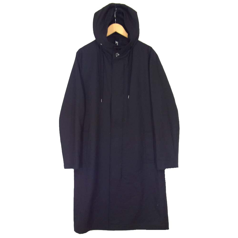 Yohji Yamamoto ヨウジヤマモト GroundY GV-C03-100 T/W ギャバジン フーデッド コート ブラック系 3【新古品】【未使用】【中古】