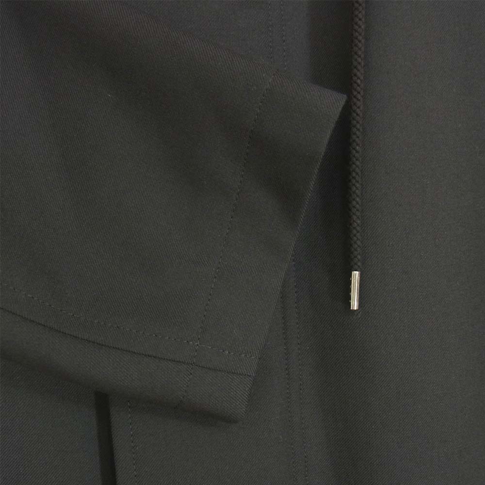Yohji Yamamoto ヨウジヤマモト GroundY GV-C03-100 T/W ギャバジン フーデッド コート ブラック系 3【新古品】【未使用】【中古】