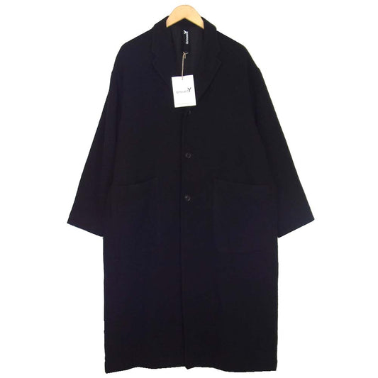 Yohji Yamamoto ヨウジヤマモト GroundY 20AW GR-J09-101 Vintage Flannel Long Big Shirt Jacket ビンテージフランネル ロングビッグ ジャケット コート ブラック系 03【新古品】【未使用】【中古】