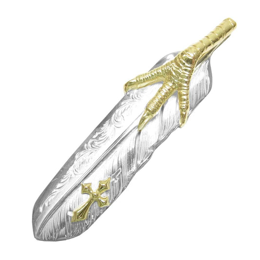 TARO WASHIMI ワシミタロウ 鷲見太郎 販売証明カード付属 鷲見太郎 トラヴィスワーカー K18 イーグル クロウ アラベスク フェザー アロー クロス シルバー系 ゴールド系【極上美品】【中古】