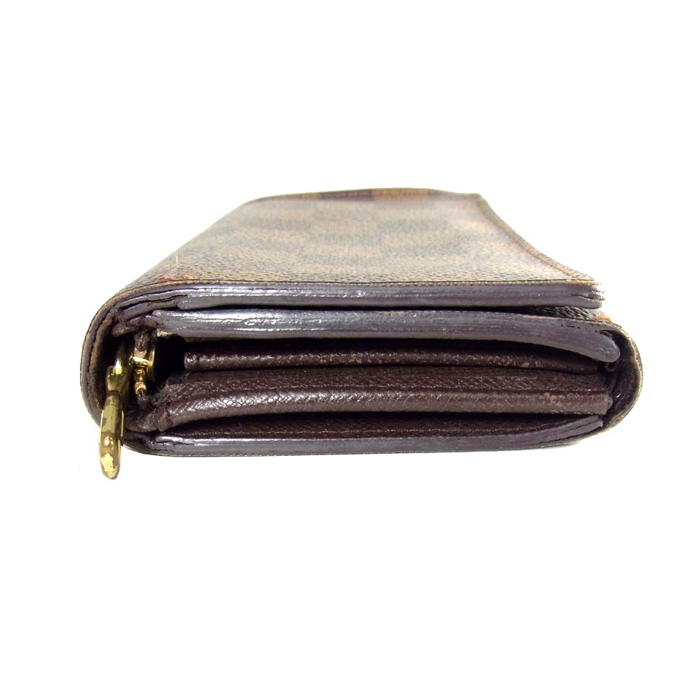 LOUIS VUITTON ルイ・ヴィトン N61730 ダミエ ポルトモネ ビエ トレゾール 二つ折り ジップ ウォレット ブラウン系【中古】
