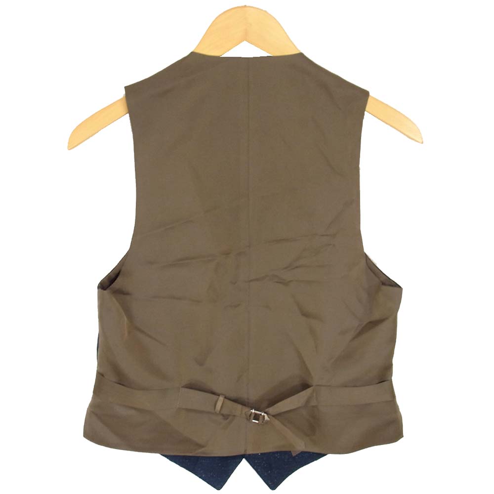 リングヂャケット RM158S02 Brewmels リネン混 シルク ベスト ジレ ネイビー系【中古】