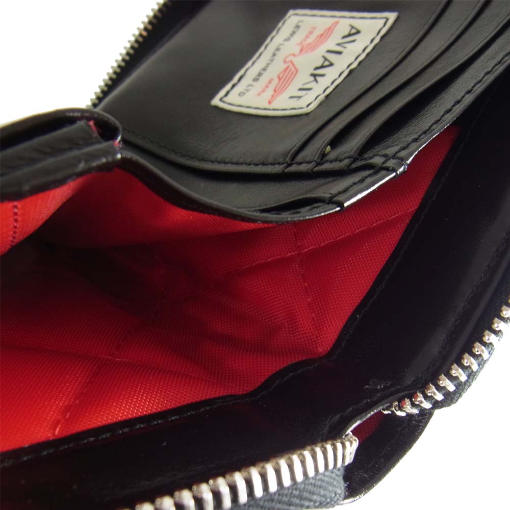 Lewis Leathers ルイスレザー × PORTER ポーター Leather Zip Wallet レザー ジップ ウォレット ブラック系【新古品】【未使用】【中古】