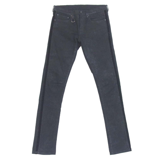 ROEN ロエン コーティング サイドライン パンツ ブラック系 30【中古】