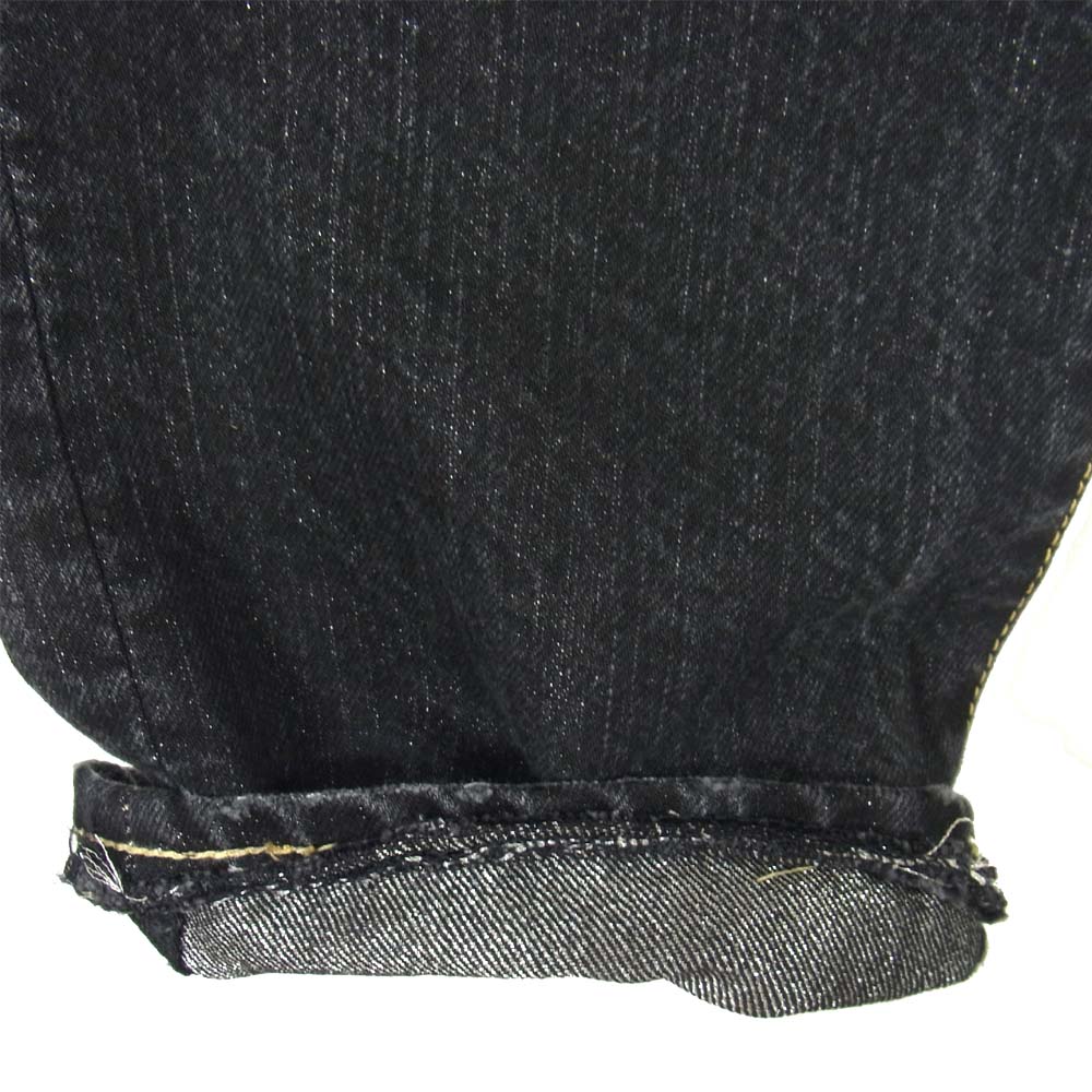 ROEN ロエン × BOBSON ボブソン 銀糸 スワロ スカル ダメージ デニムパンツ ブラック系 30【中古】