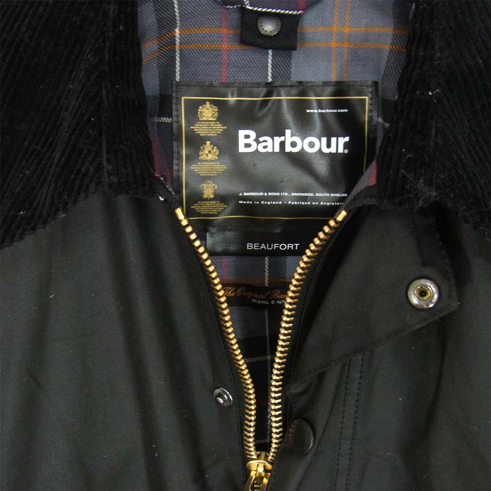Barbour バブアー BEAUFORT ビューフォート オイルド ジャケット ブラック系 C36/91CM【美品】【中古】