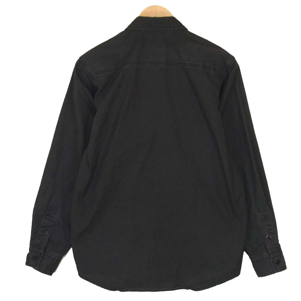 NEIGHBORHOOD ネイバーフッド ストーンウォッシュ加工 ロゴ クロスボーン シャツ チャコール系 S【中古】