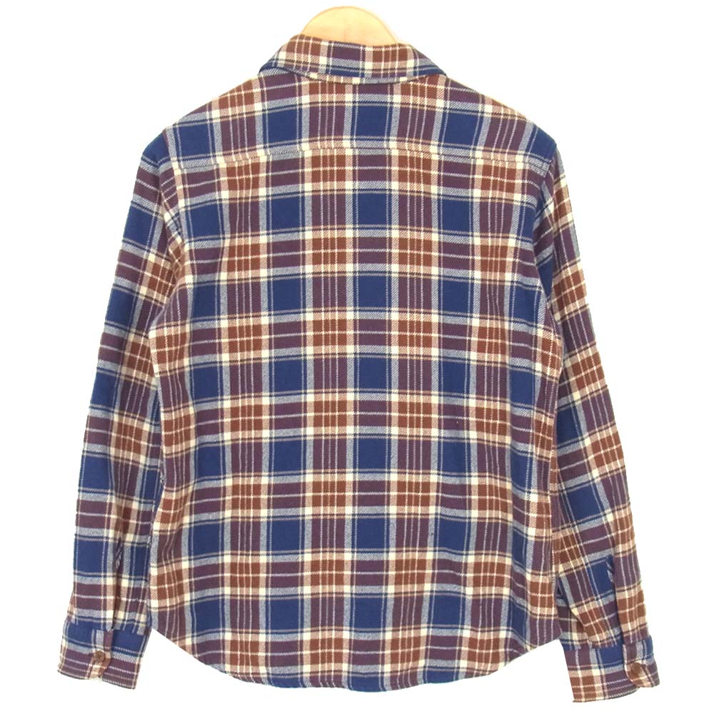 A BATHING APE アベイシングエイプ チェック 長袖 ネルシャツ ブラウン系 S【中古】