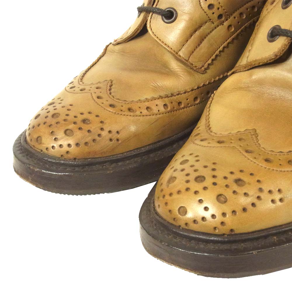 Tricker's トリッカーズ ソフネット 別注 M7143 カントリーブーツ サイドジップ ライトブラウン系 8.5【中古】