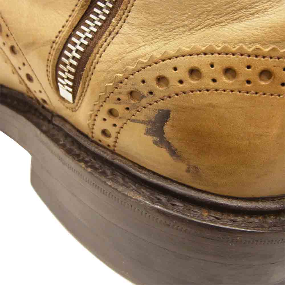 Tricker's トリッカーズ ソフネット 別注 M7143 カントリーブーツ サイドジップ ライトブラウン系 8.5【中古】