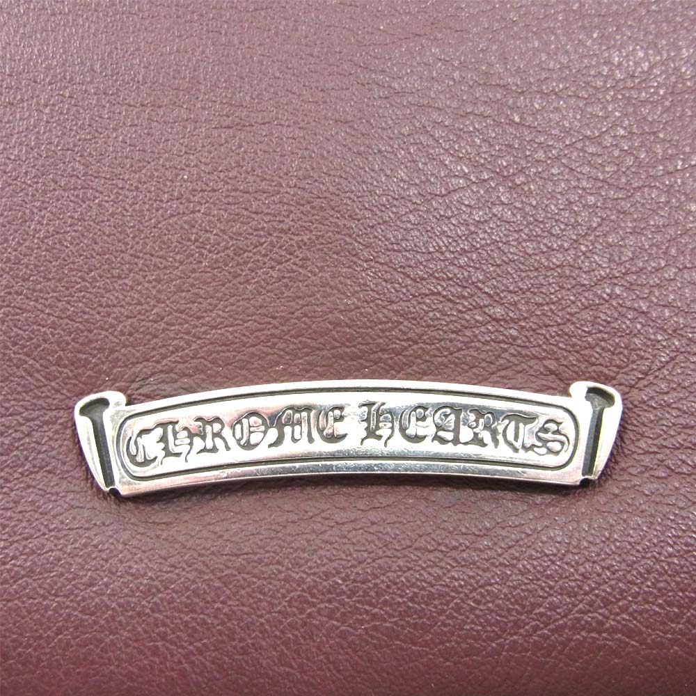CHROME HEARTS クロムハーツ（原本有） JUDY NULTY 16S WALLET ジュディー クロスボール レザー ロングウォレット  ブラウン系【中古】