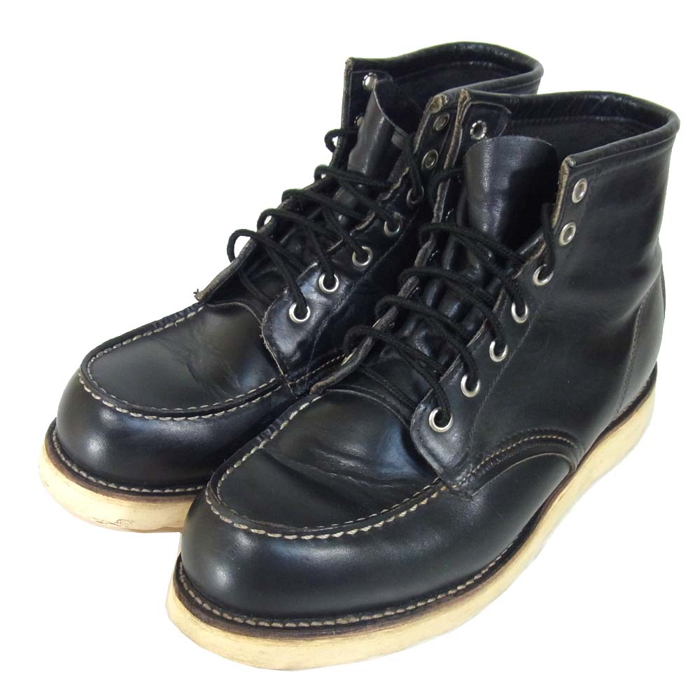 RED WING レッドウィング 8179 四角犬タグ アイリッシュセッター レザー ブーツ ブラック系 7E【中古】