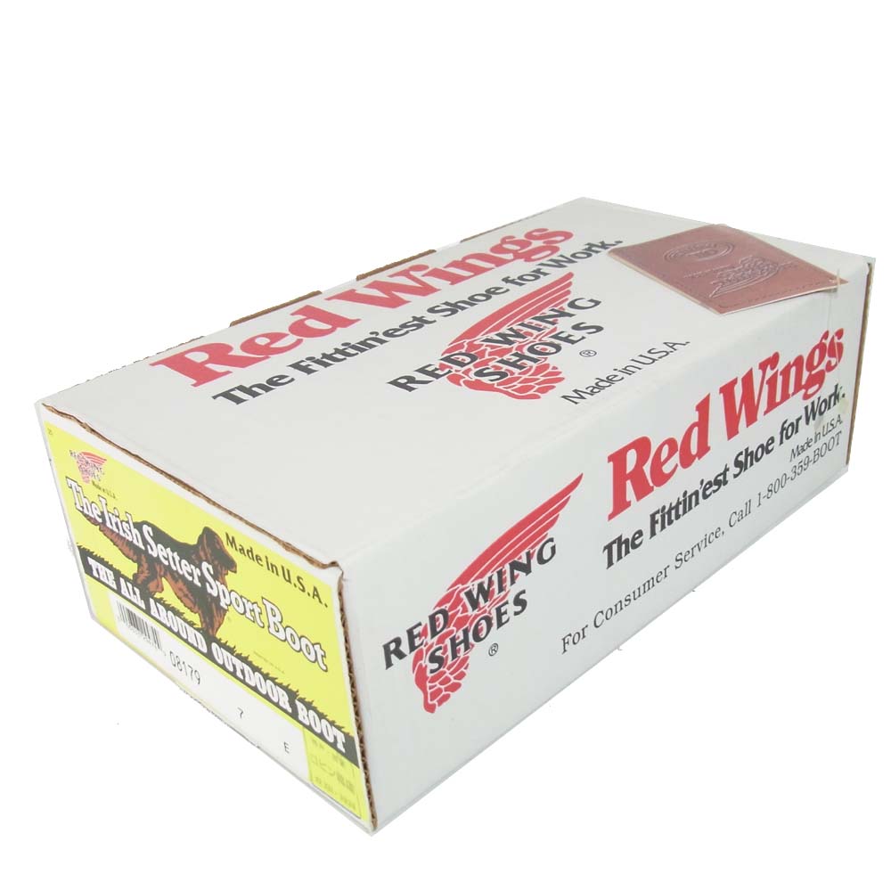 RED WING レッドウィング 8179 四角犬タグ アイリッシュセッター レザー ブーツ ブラック系 7E【中古】