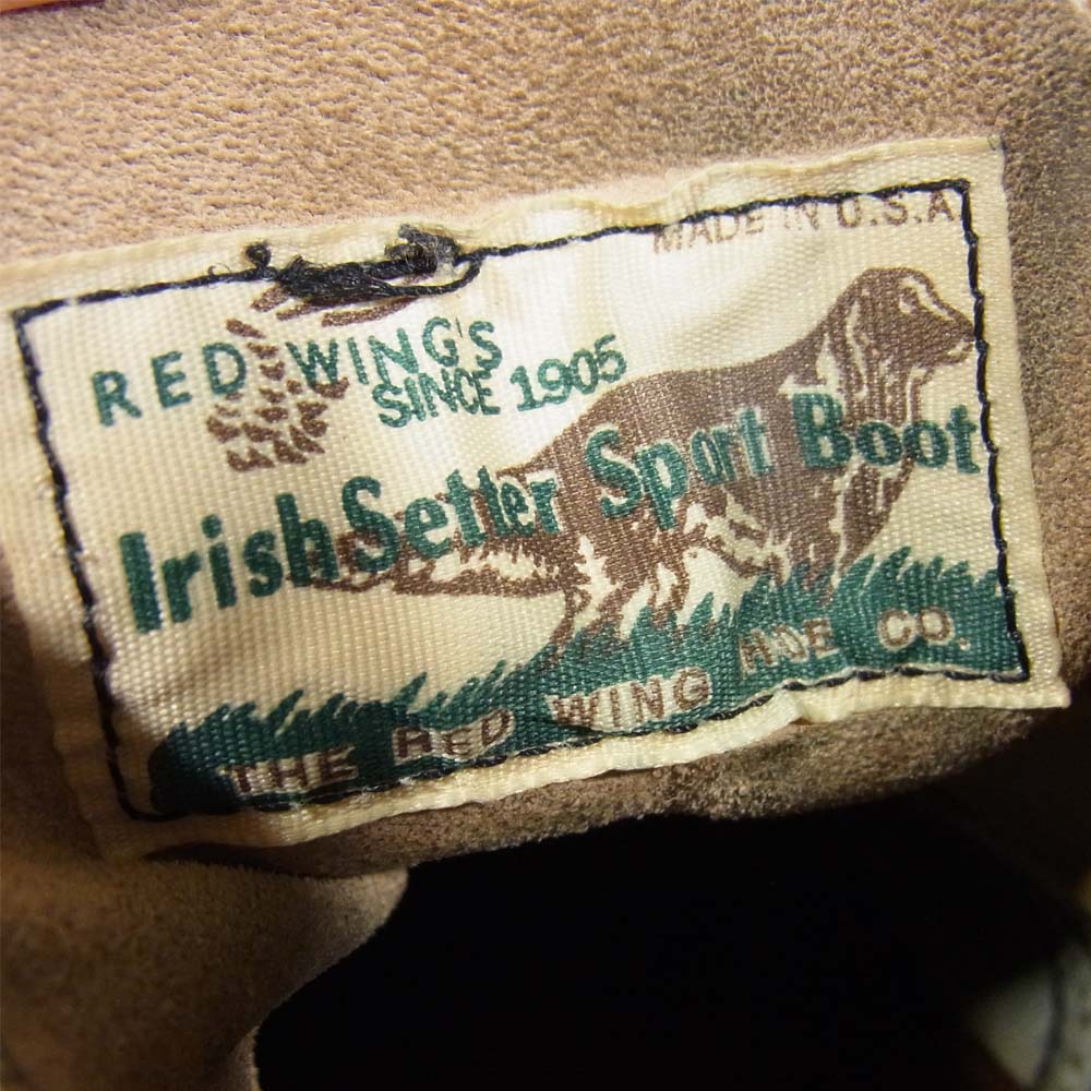 RED WING レッドウィング 8173 四角犬タグ アイリッシュセッター スウェード ブーツ ベージュ系 7E【中古】