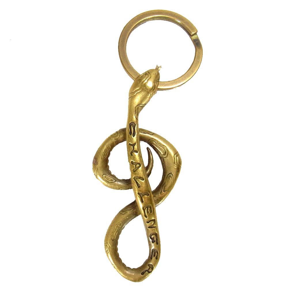 CHALLENGER チャレンジャー スネーク ブラス キーリング キーホルダー キーチェーン ゴールド系【中古】